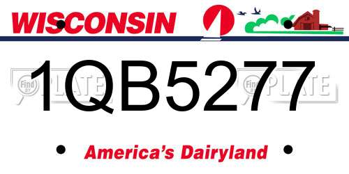 1QB5277 Wisconsin License Plate