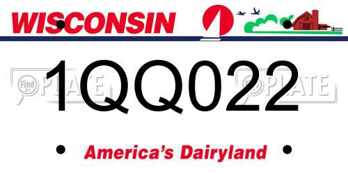 1QQ022 Wisconsin License Plate