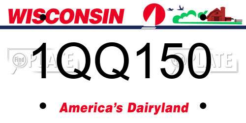 1QQ150 Wisconsin License Plate