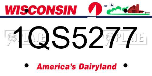 1QS5277 Wisconsin License Plate