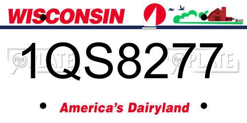 1QS8277 Wisconsin License Plate