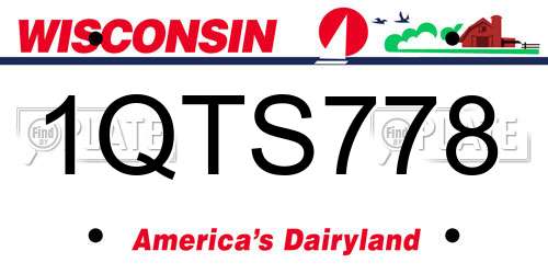 1QTS778 Wisconsin License Plate