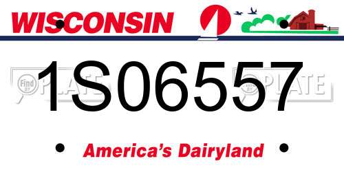 1S06557 Wisconsin License Plate