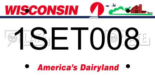 1SET008 Wisconsin License Plate