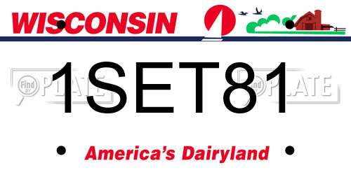 1SET81 Wisconsin License Plate