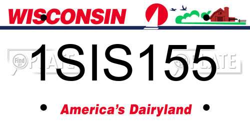 1SIS155 Wisconsin License Plate