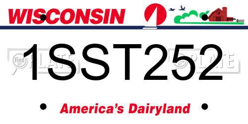 1SST252 Wisconsin License Plate
