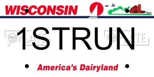 1STRUN Wisconsin License Plate