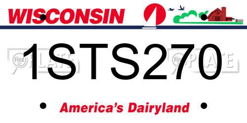 1STS270 Wisconsin License Plate