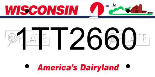 1TT2660 Wisconsin License Plate