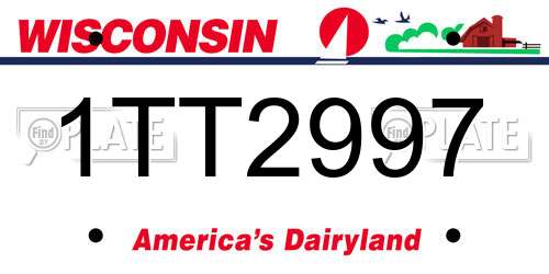 1TT2997 Wisconsin License Plate