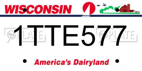 1TTE577 Wisconsin License Plate