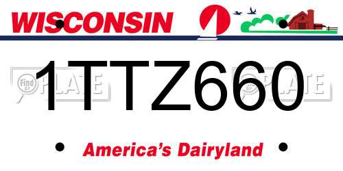 1TTZ660 Wisconsin License Plate