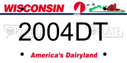 2004DT Wisconsin License Plate