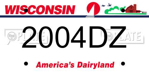 2004DZ Wisconsin License Plate