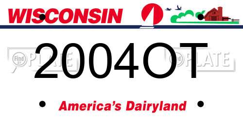 2004OT Wisconsin License Plate