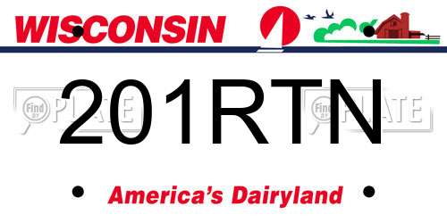 201RTN Wisconsin License Plate