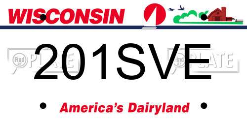 201SVE Wisconsin License Plate