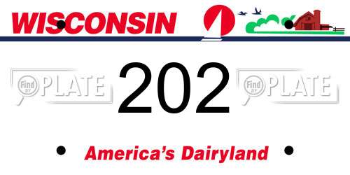 202 Wisconsin License Plate