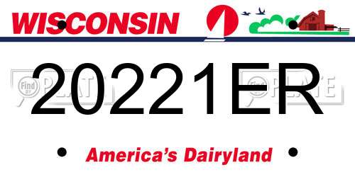 20221ER Wisconsin License Plate