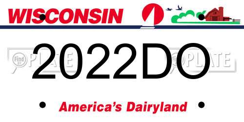 2022DO Wisconsin License Plate
