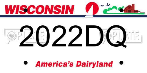 2022DQ Wisconsin License Plate