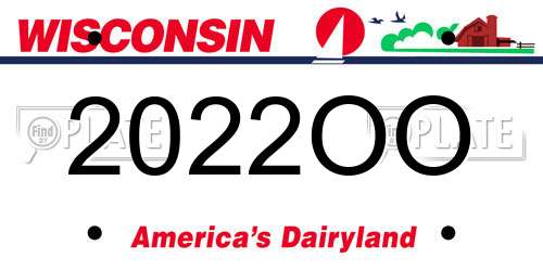 2022OO Wisconsin License Plate