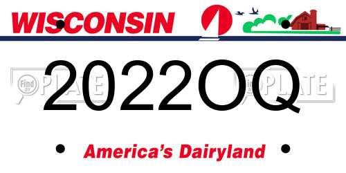 2022OQ Wisconsin License Plate