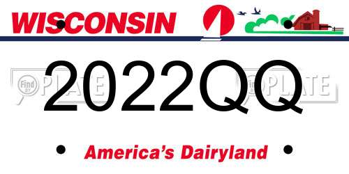 2022QQ Wisconsin License Plate