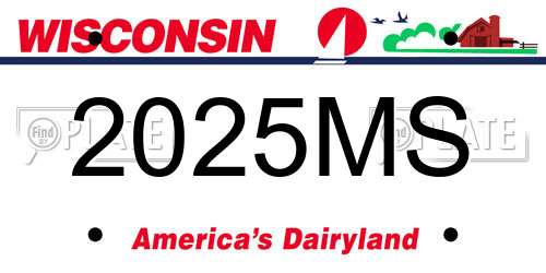 2025MS Wisconsin License Plate