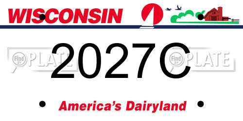 2027C Wisconsin License Plate