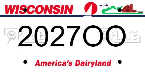 2027OO Wisconsin License Plate