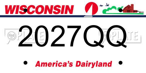 2027QQ Wisconsin License Plate