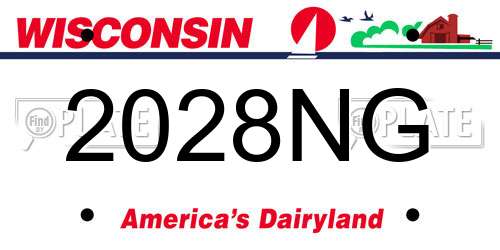 2028NG Wisconsin License Plate