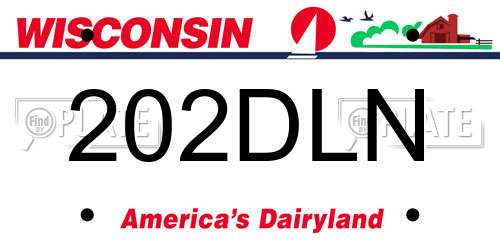 202DLN Wisconsin License Plate