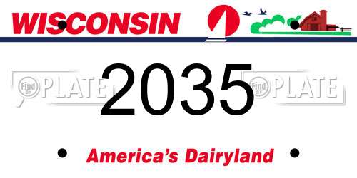 2035 Wisconsin License Plate