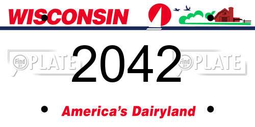 2042 Wisconsin License Plate