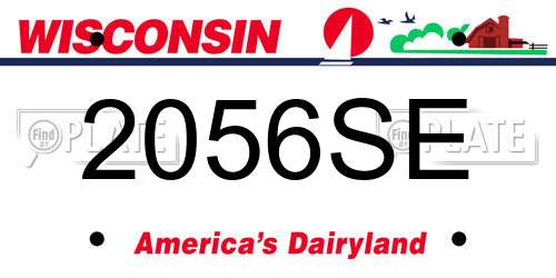 2056SE Wisconsin License Plate