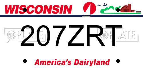 207ZRT Wisconsin License Plate