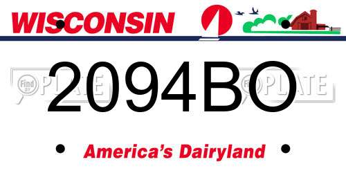 2094BO Wisconsin License Plate