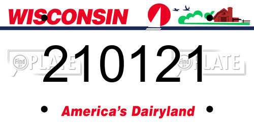 210121 Wisconsin License Plate