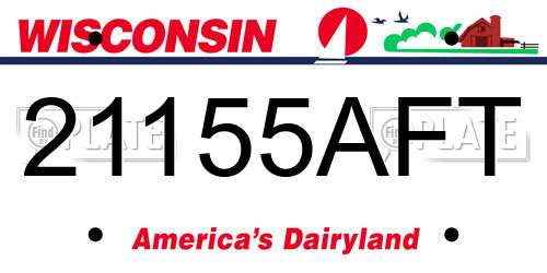 21155AFT Wisconsin License Plate