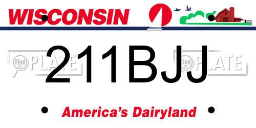 211BJJ Wisconsin License Plate