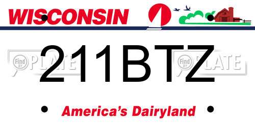 211BTZ Wisconsin License Plate