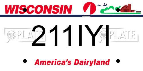 211IYI Wisconsin License Plate