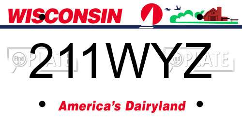 211WYZ Wisconsin License Plate