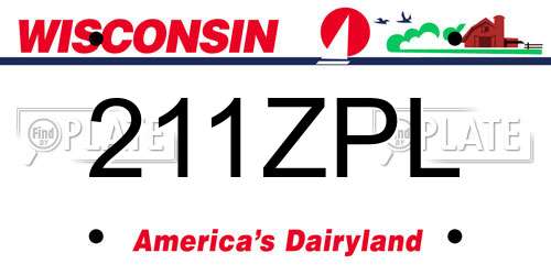 211ZPL Wisconsin License Plate