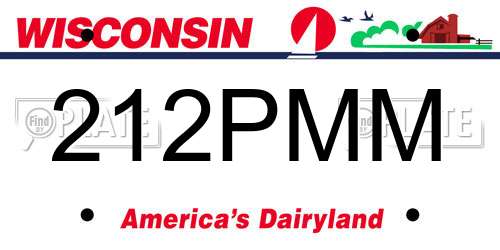 212PMM Wisconsin License Plate