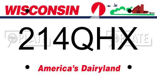 214QHX Wisconsin License Plate