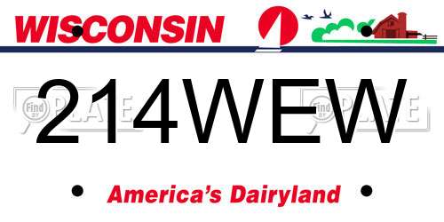 214WEW Wisconsin License Plate